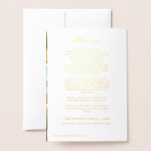 Gold Foil Merry-kerstkalligrafie foto's Folie Kaarten (Met envelop)