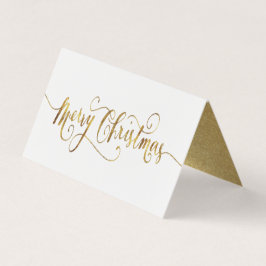Gold Foil Merry-kerstscript Kaart