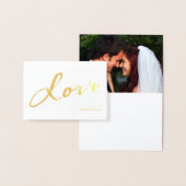 Gold Foil met Love Foto Hartelijk dank Folie Kaarten (Display)