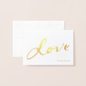 Gold Foil met Love Foto Hartelijk dank Folie Kaarten (Voorkant met envelop)