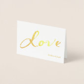 Gold Foil met Love Hartelijk dank Folie Kaarten (Voorkant)