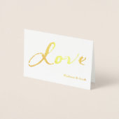Gold Foil met Love Hartelijk dank! Kaart op grijs (Voorkant)