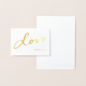 Gold Foil met Love Hartelijk dank! Kaart op grijs (Display)
