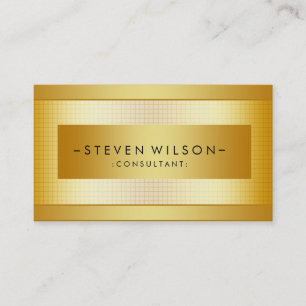 Gold Foil Metal Professional Modern Elegant Black Visitekaartje