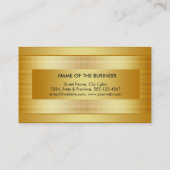 Gold Foil Metal Professional Modern Elegant Black Visitekaartje (Achterkant)