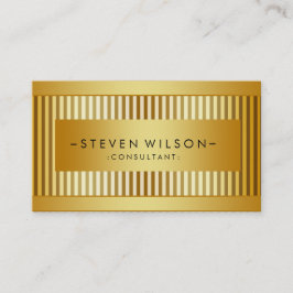 Gold Foil Metal Professional Modern Elegant Black Visitekaartje