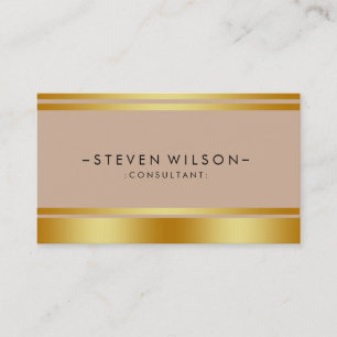 Gold Foil Metal Professional Modern Elegant Visitekaartje