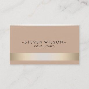 Gold Foil Metal Professional Modern Elegant Visitekaartje