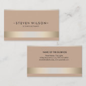 Gold Foil Metal Professional Modern Elegant Visitekaartje (Voorkant / Achterkant)