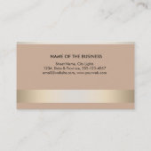 Gold Foil Metal Professional Modern Elegant Visitekaartje (Achterkant)