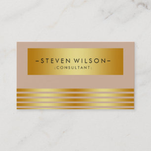Gold Foil Metal Professional Modern Elegant Visitekaartje