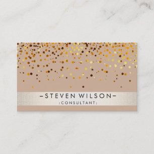 Gold Foil Metal Professional Modern Elegant Visitekaartje