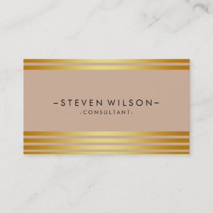Gold Foil Metal Professional Modern Elegant Visitekaartje