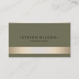 Gold Foil Metal Professional Modern Elegant Visitekaartje