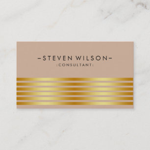 Gold Foil Metal Professional Modern Elegant Visitekaartje