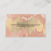 Gold Foil Metallic Scribble | Oranje marmer Visitekaartje (Achterkant)