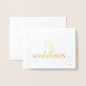 Gold Foil "Mijn condoleances" Kaart (Voorkant met envelop)