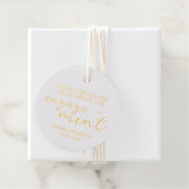 Gold Foil Mint Verloving dank u Bedankjes Labels (Met doos)