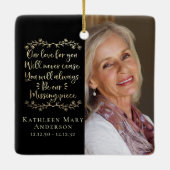 Gold Foil Missing Piece Memorial Foto Keepslag Keramisch Ornament (Achterkant)