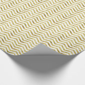 Gold Foil Modern Elegant Chevron Cadeaupapier (Hoek)