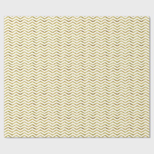 Gold Foil Modern Elegant Chevron Cadeaupapier (Vlak)