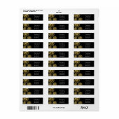 Gold Foil Modern Floral Wedding Adresetiketten Etiket (Full Sheet)