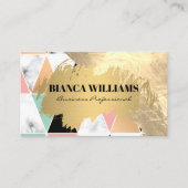 Gold Foil | Modern patroongeometrisch Visitekaartje (Voorkant)