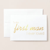 Gold Foil Modern Script Trouwdag Kaart voor papa (Voorkant met envelop)
