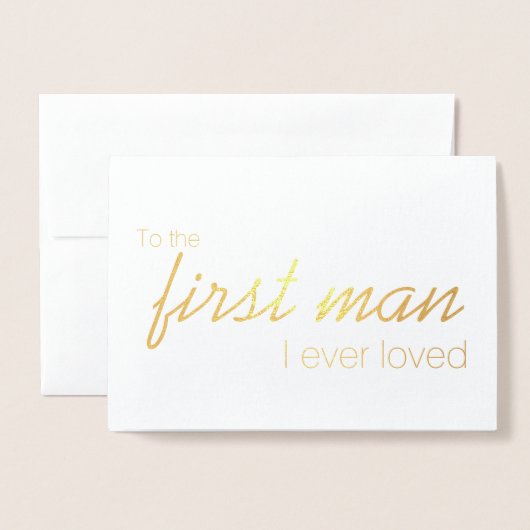Gold Foil Modern Script Trouwdag Kaart voor papa (Voorkant met envelop)