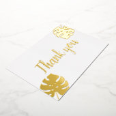 Gold foil monimaal script bruiloft bedankt folie uitnodiging (Gedraaid)