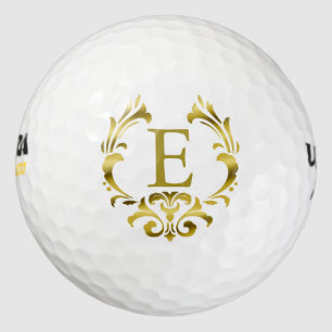 Gold Foil Monogram Embleem Golfballen