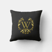 Gold Foil Monogram Embleem | Kies uw kleur Buitenkussen (Achterkant)