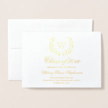 Gold Foil Monogram Foto College Graduatie