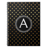 Gold Foil Monogram Sterren Notitieboek (Voorkant)