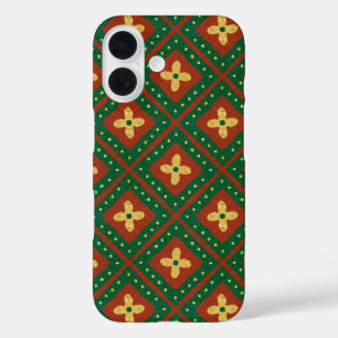 Gold Foil Motley Diamond Flower Elf iPhone 16 Hoesje