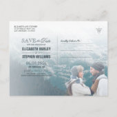 Gold Foil Mountains Weddenschap Foto Save the Date Aankondigingskaart (Achterkant)