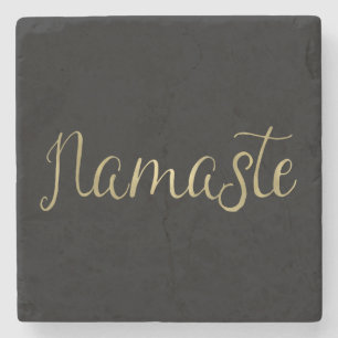 Gold Foil Namaste Stenen Onderzetter