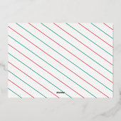 Gold Foil Naughty of Nice Two Dog Photo Card Folie Feestdagenkaart (Achterkant)