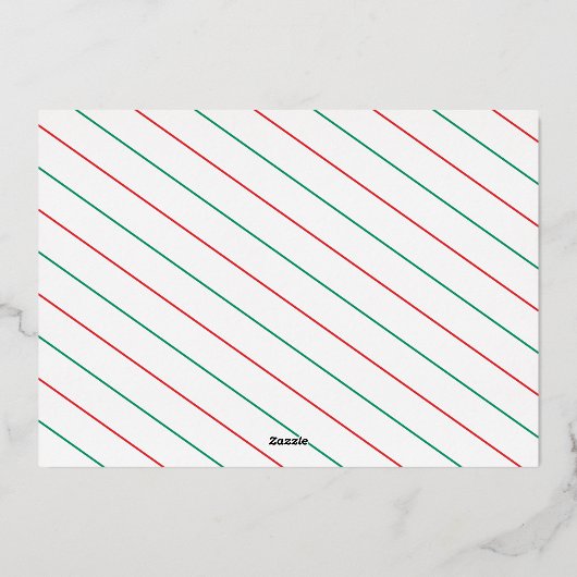 Gold Foil Naughty of Nice Two Dog Photo Card Folie Feestdagenkaart (Achterkant)