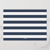 Gold Foil Nautical Crab Rehearsal Dinner Folie Uitnodiging (Achterkant)