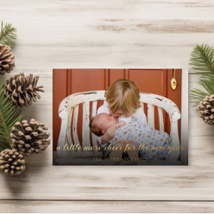 Gold Foil New Years Baby geboorteaankondiging Folie Uitnodiging