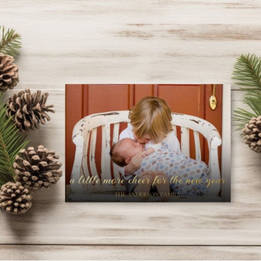 Gold Foil New Years Baby geboorteaankondiging Folie Uitnodiging