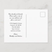 Gold Foil North Carolina Map - Nieuw adres Aankondigingskaart (Achterkant)