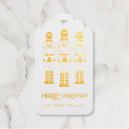 Gold Foil Notenkraker Kerst Kaarten Cadeaulabels