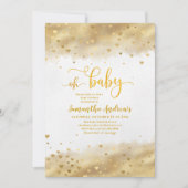 Gold Foil Oh Baby shower Kaart (Voorkant)
