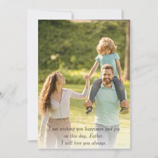 Gold Foil op Blue Waterverf Vaderdag Kaart (Achterkant)