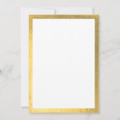 Gold Foil op Gold Wedding Invitation Kaart (Achterkant)