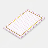 Gold Foil Paars Love Heart Pattern Valentijn Post-it® Notes (Schuin)