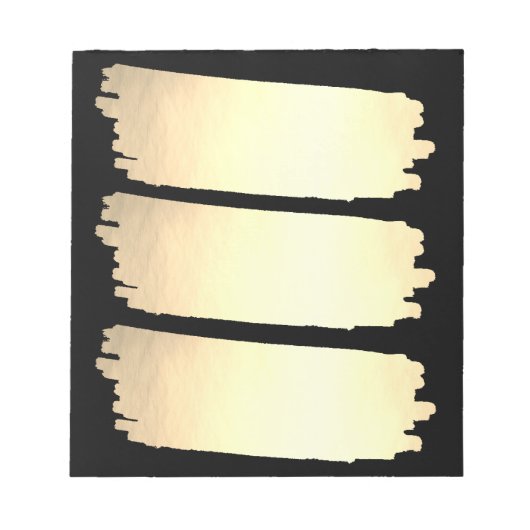 Gold Foil Paint List Gold look-stalen Notitieblok (Voorkant)