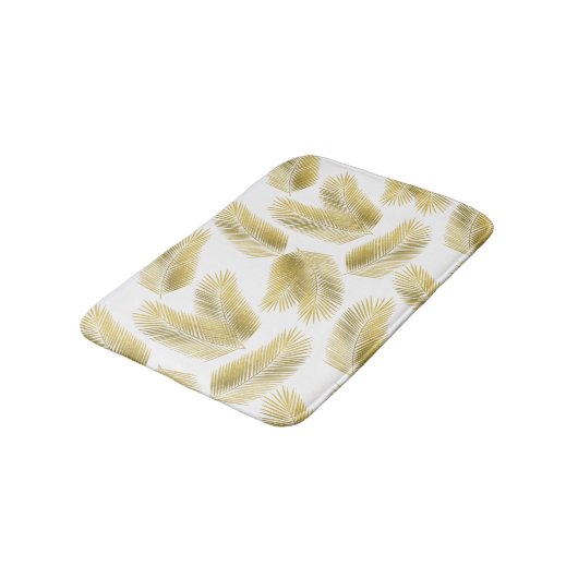 Gold Foil Palm Leaves Pattern Badmat (Gekanteld)